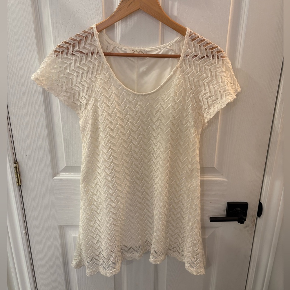 Elegant Cream Lace Top by Bellambra